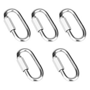 Carabiner LOT OF 5 2.3 Inch 304 Stainless Steel NEW Screw Quick Link